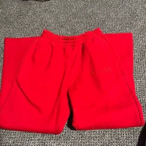Comfrt red side leg sweatpants